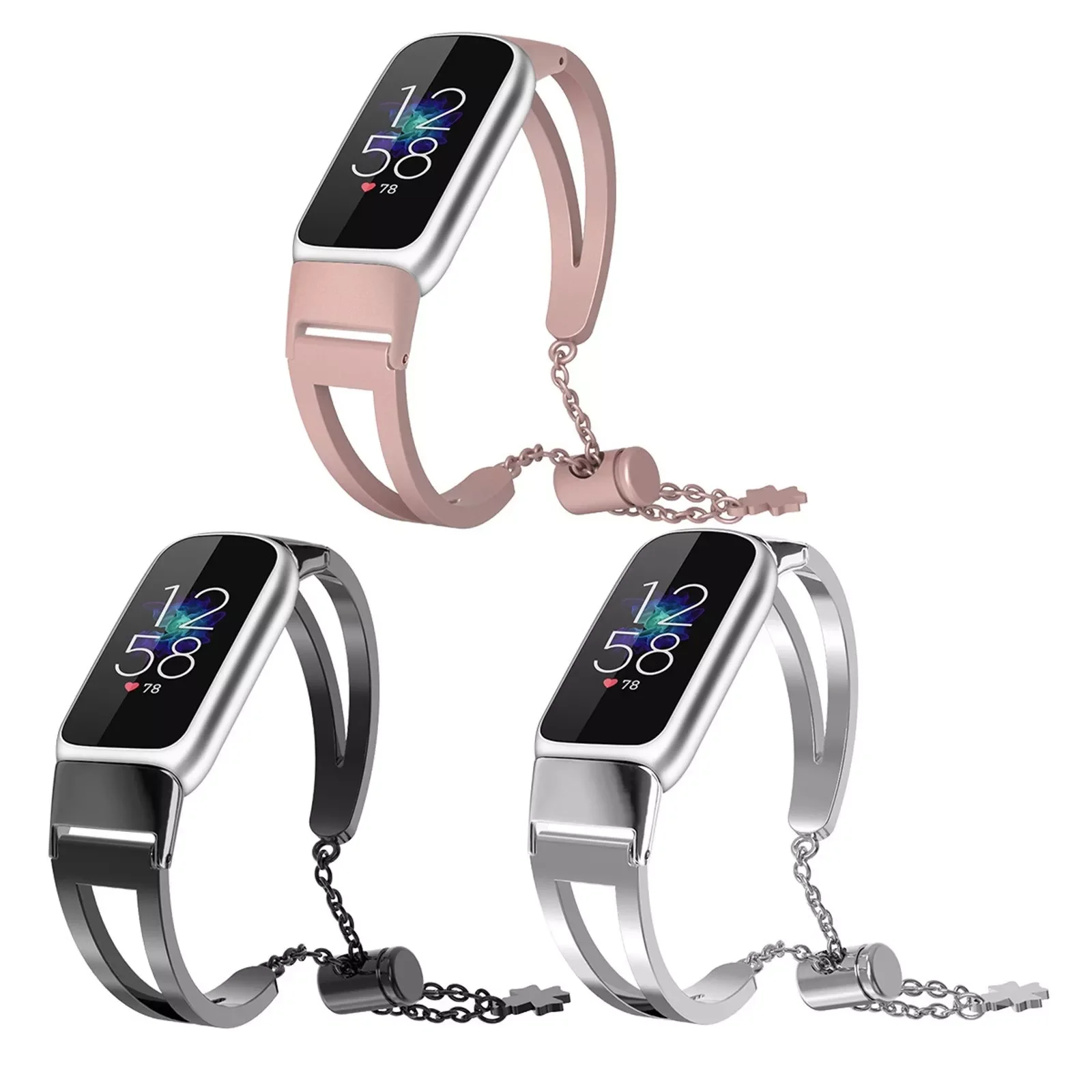 

Luxury Metal Straps For Fitbit Luxe Bands Alloy Bracelets Jewellery Watchband For Fitbit Luxe Sports Smart Watch Accessorry