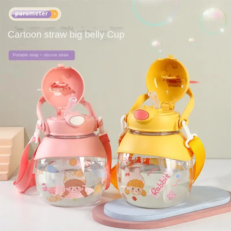 

Cute Rabbit Water Cup With Straw Large Capacity Plastic Cup For Men And Women High Color Value High Temperature Resistant