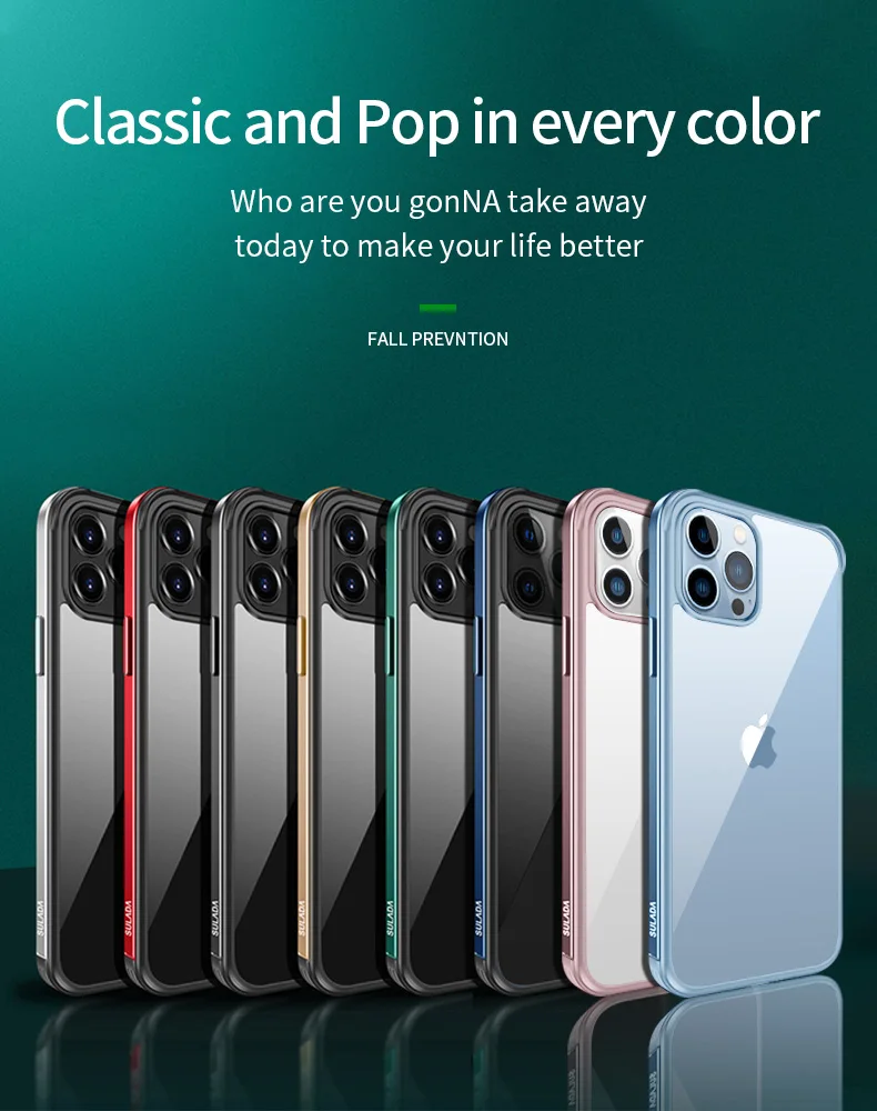 

High transparent explosion-proof suitable for Apple 13 mobile phone case 12ProMax iPhone11 X XSMAX XR protective cover 7 8plus