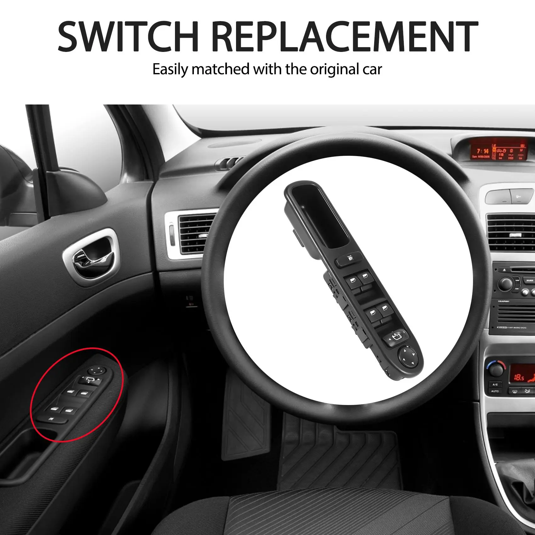 Новый электрический выключатель стеклоподъемника для Peugeot 2002-2014 307 КТ