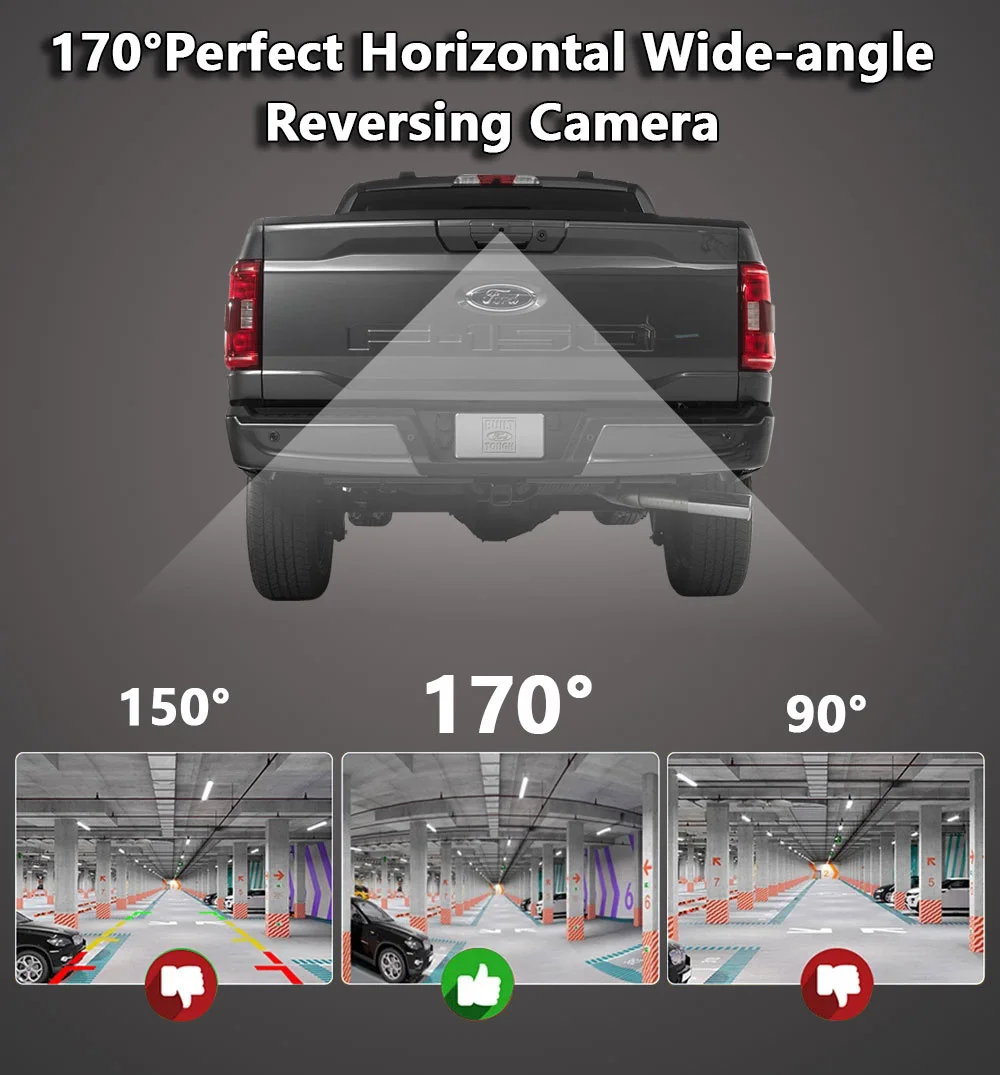 AHD 1920x1080P 170 ° Автомобильный пикап ручка багажника камера заднего вида для Ford F150 F250