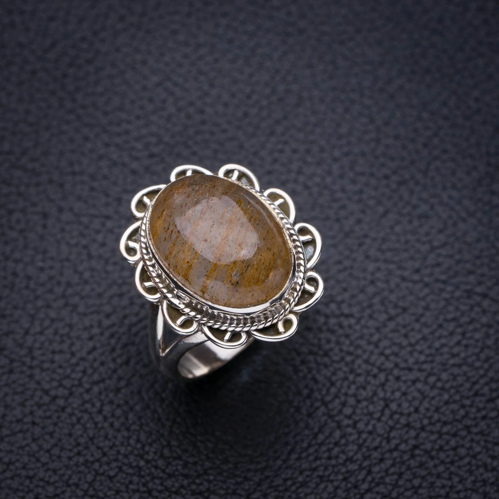 

StarGems Natural Watermelon Quartz Handmade 925 Sterling Silver Ring 8.25 E8167