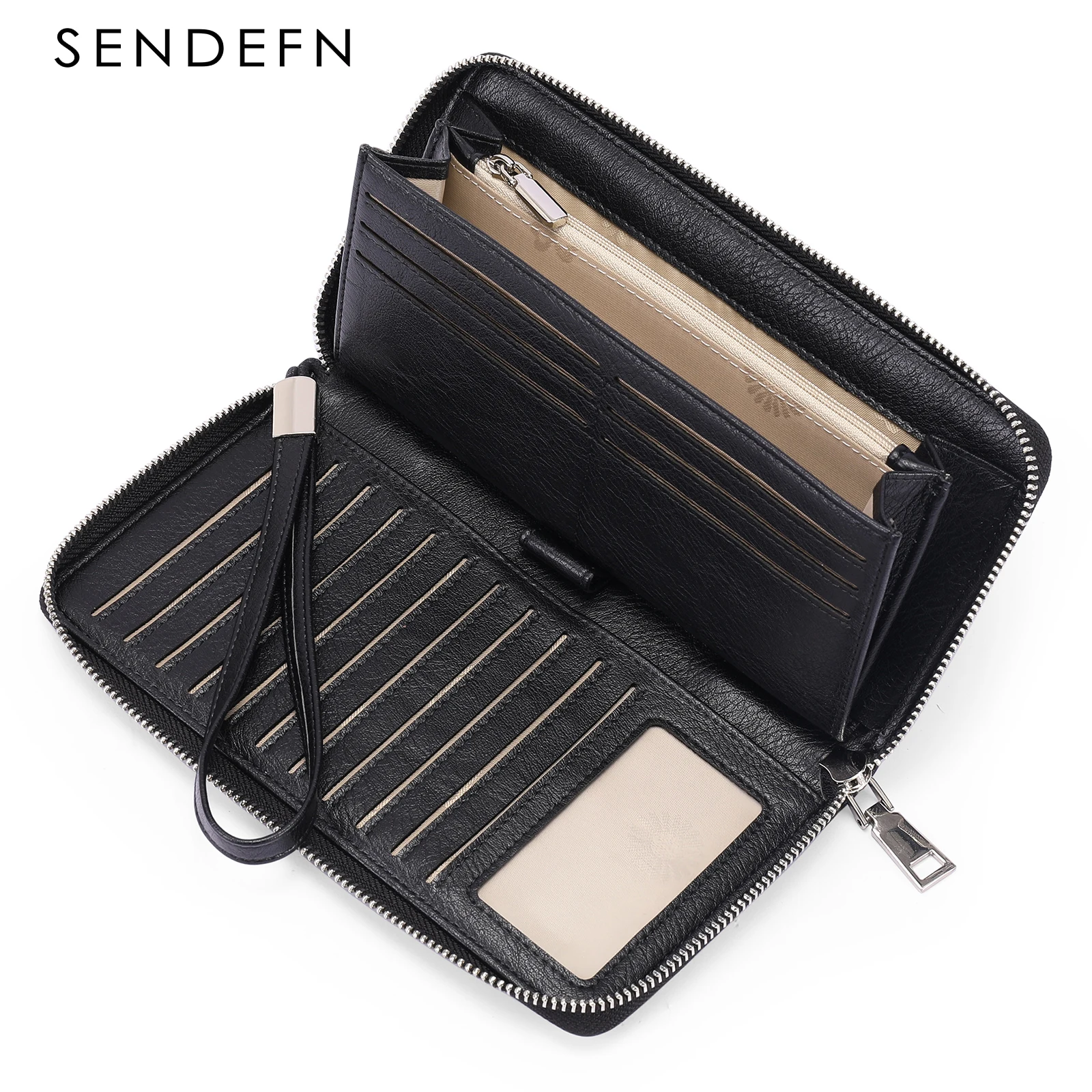 Long Women's Wallet Female Purses Tassel Coin Purse Card Holder Wallets Zipper Pu Leather Clutch Luxury Money Phone Bag