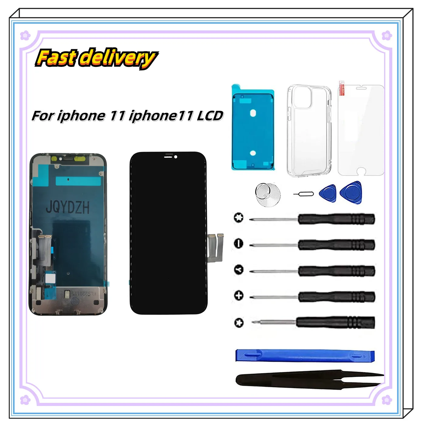 

Сенсорный экран для Apple iphone 11 iphone11 A2111 A2223 A2221 дигитайзер ЖК-дисплей в сборе Стекло с бесплатными инструментами