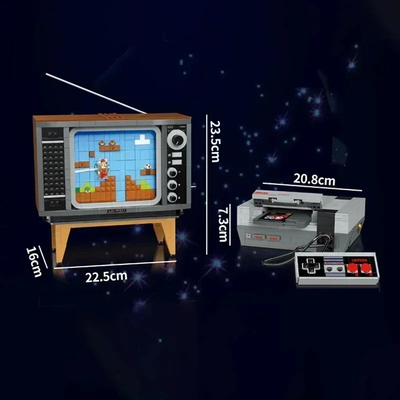 Фото В наличии 2651 шт. Super NES ТВ игровая консоль 71374 модель Moc модульные строительные блоки кирпичи фигурки развивающие детские игрушки подарки №5