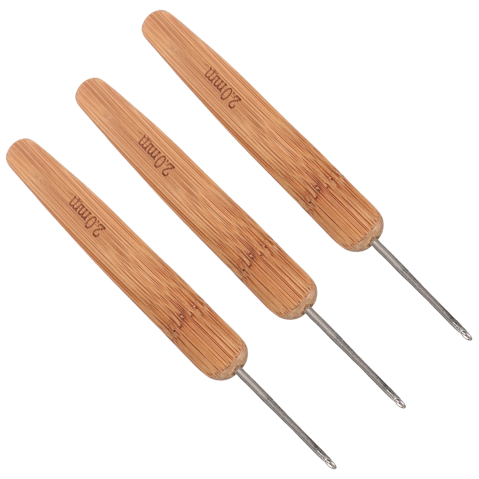 3 шт. игла для свитера круглая головка карбонизированный бамбуковый крючок
