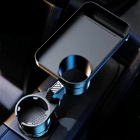 car cup holder tray expander adjustable 360 degree rotation drinks water bottle holder anti slip square food eating tray table