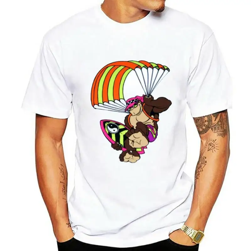 

Camiseta de Surf Vintage, camisa c Thrilla Gorilla paracaidismo, 80s