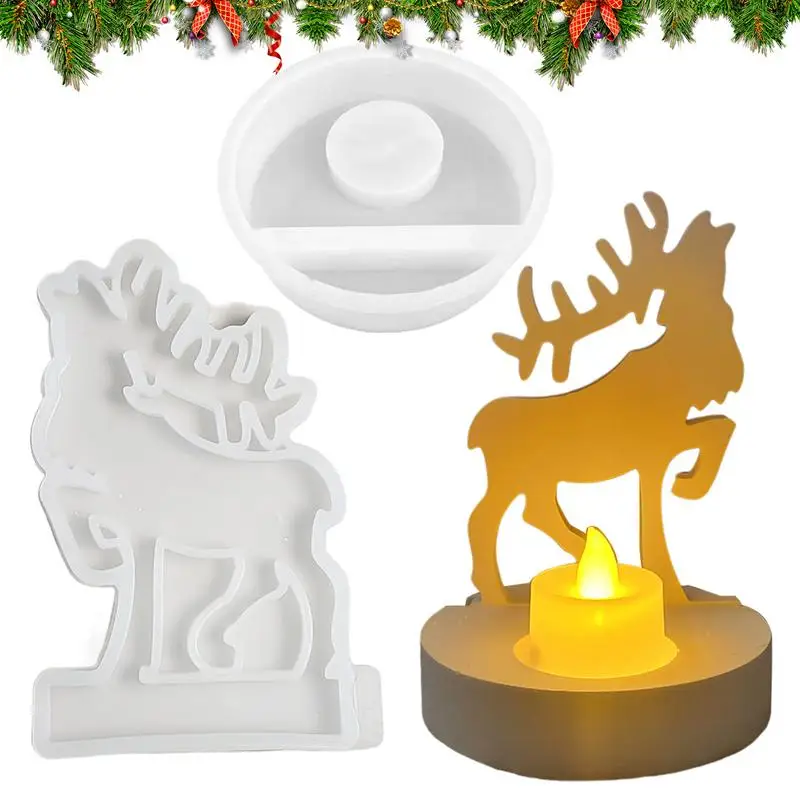 Силиконовая форма для подсвечника рождественских подсвечников в форме лося
