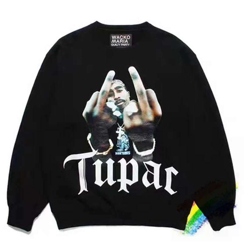 

WACKO MARIA Sweatshirts Men Women 1:1 High Quality Round Neck Sweater Hoodie