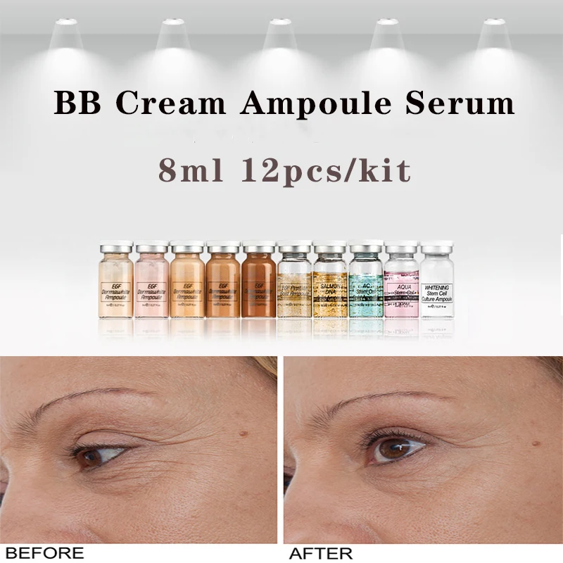 

Beauty Salon Essential BB Cream Gold Ampoule Serum Starter 12 Pack Booster Kit Natural Hyaluronic Acid Serum Brightening