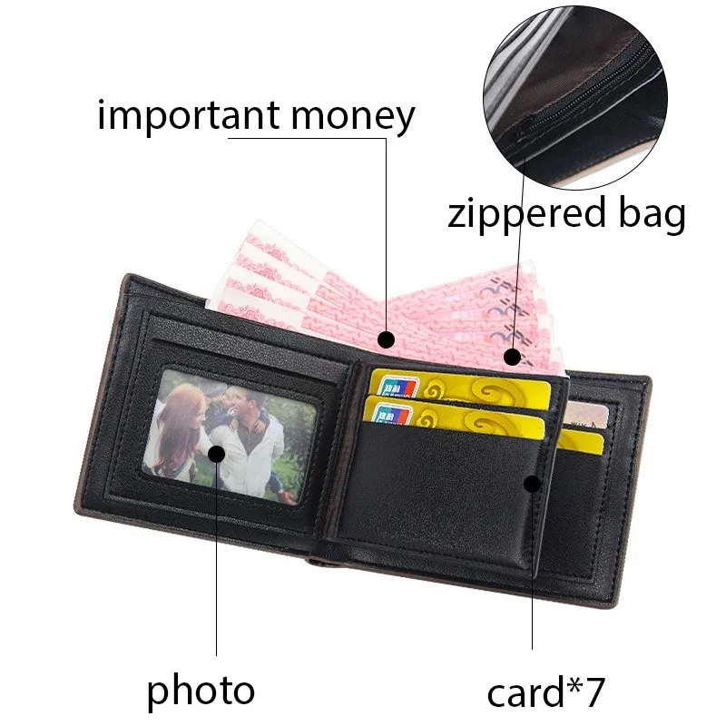 Мужской кошелек кожаный деловой складной Роскошный тонкий из воловьей кожи с