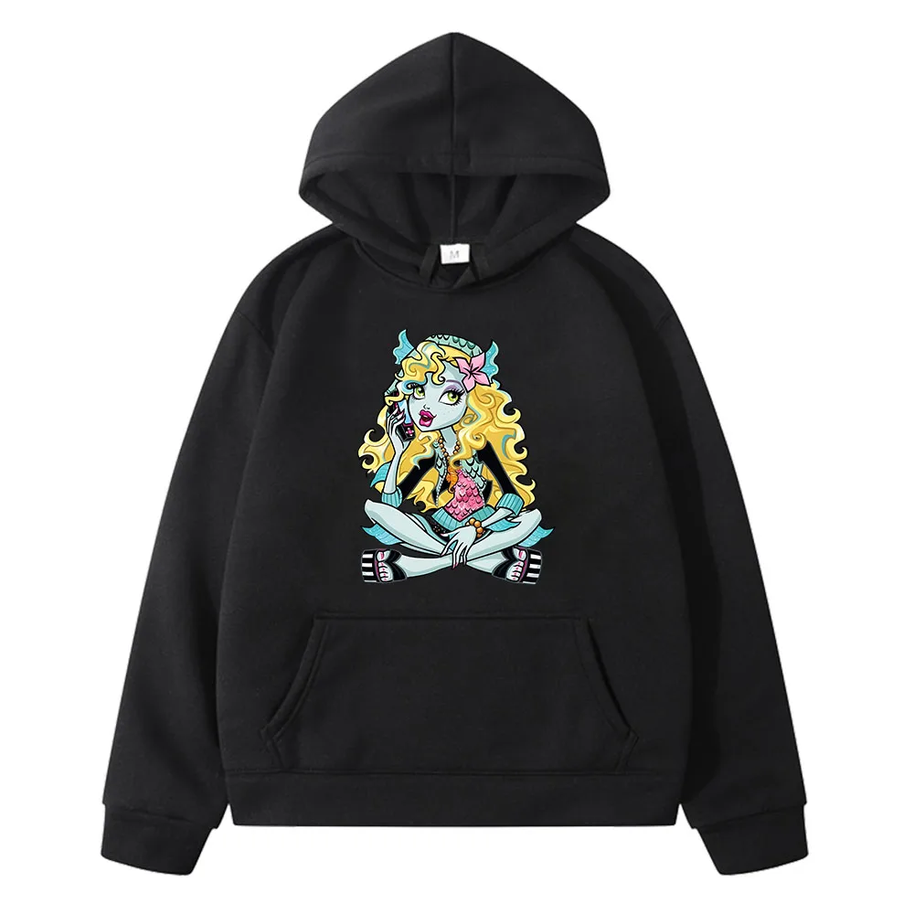 

Lagoona Blue Hoodies Cartoon Monster High Ghouls Sweatshirts Girls Kawaii Casual Kids Clothing Boys Clothes Unisex Y2k Sudadera