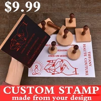 custom wooden stamp seal wedding party packaging stamp company addressname self inking rubber stamp artwork personalized lo