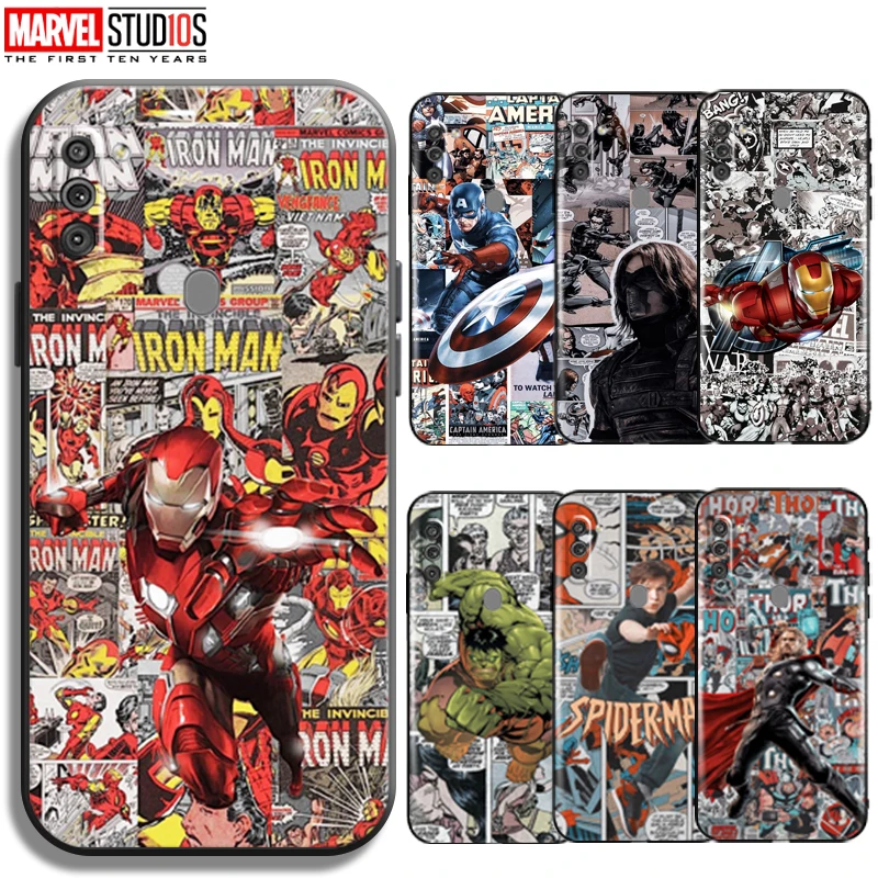 

Marvel Avengers Phone Case For Samsung Galaxy M11 Black Silicone Cover Coque Back Funda Carcasa