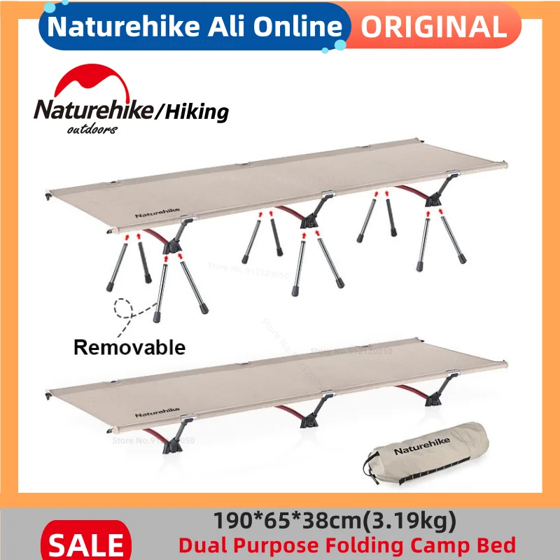 

Naturehike Camp Bed Detachable Dual Purpose Portable Folding Single Bed Office Lunch Break Compact Nap Bed Camping Equipment