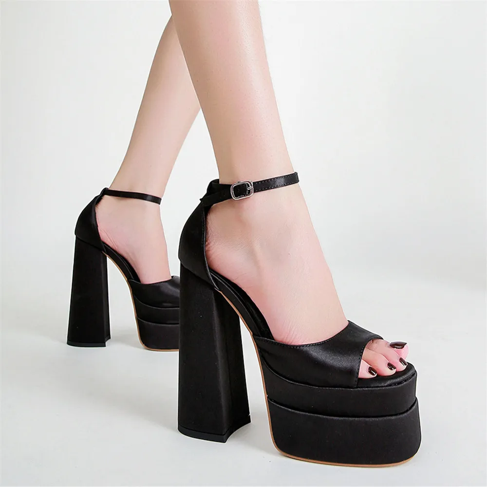 

2023 Brand Women Peep Toe Sandals Party Wedding Platform Sandals High Heels Summer Shoes Ladies Shoes Mary Janes Pumps