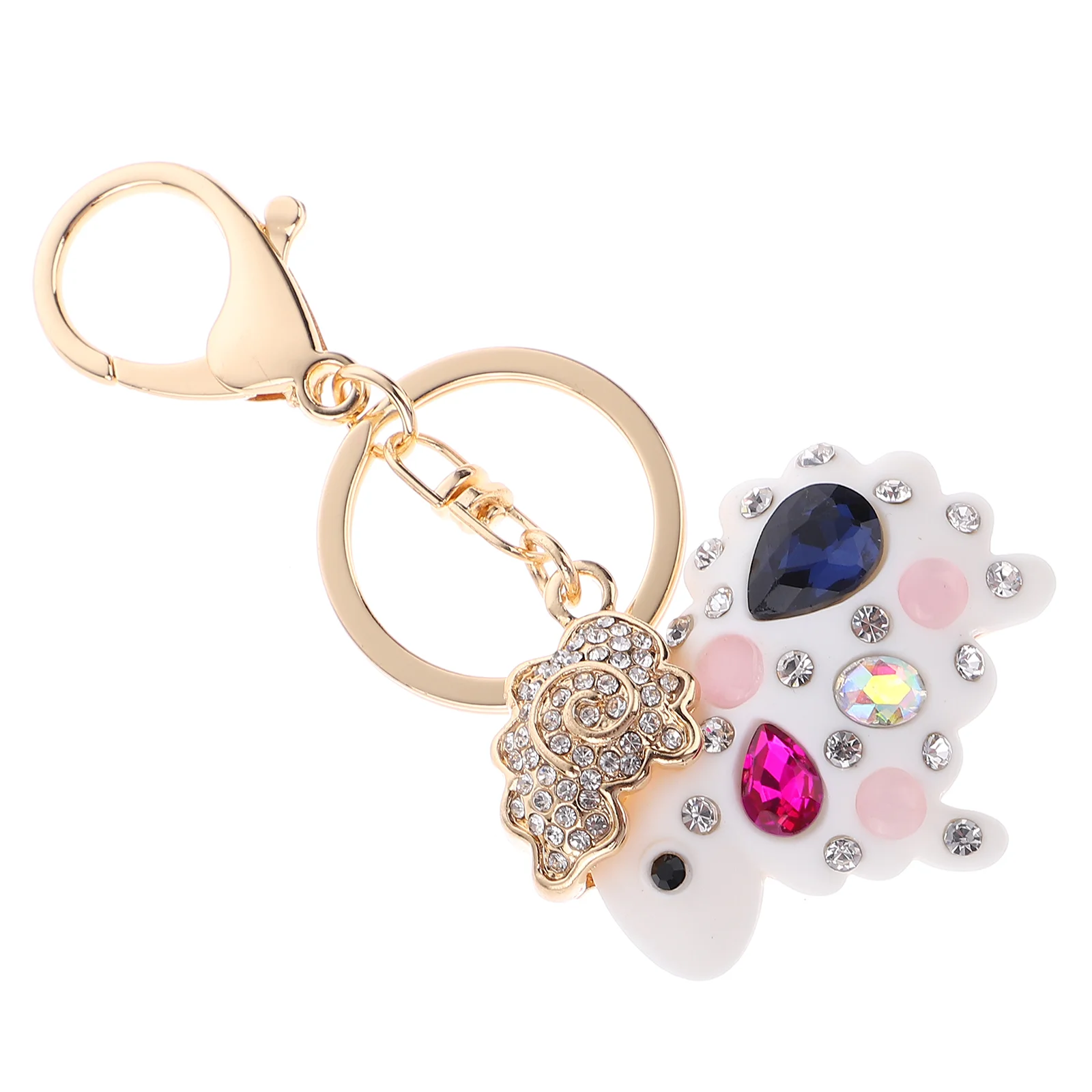 

Keychain Key Ring Charm Charms Rhinestone Keyring Pendant Metal Handbag Bag Chain Purse Decorative Onament Zine Alloy Keychains