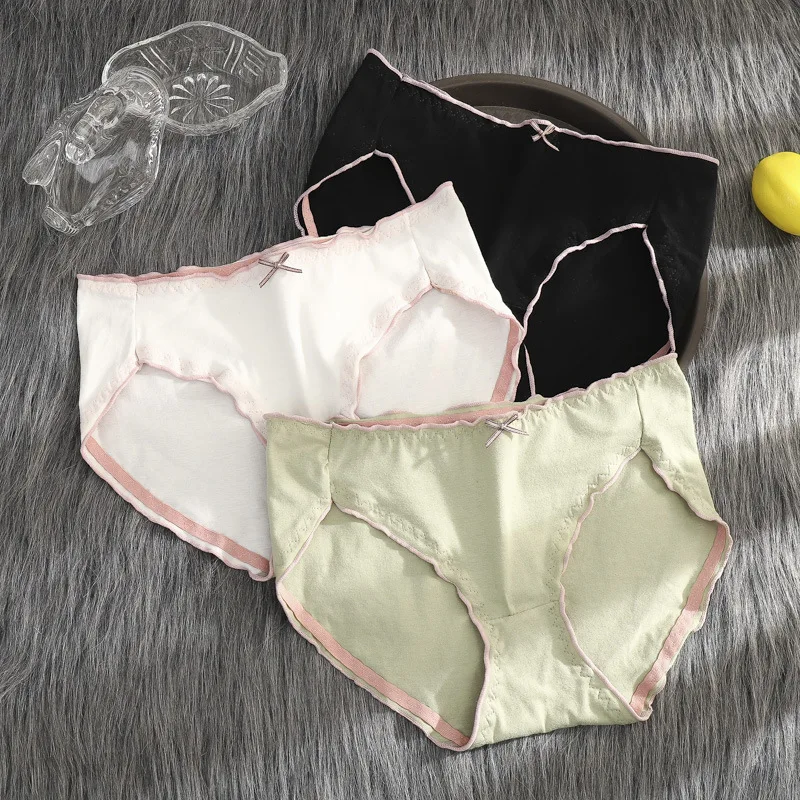 3 шт./компл. сексуальное хлопковое нижнее белье женские трусики с заниженной