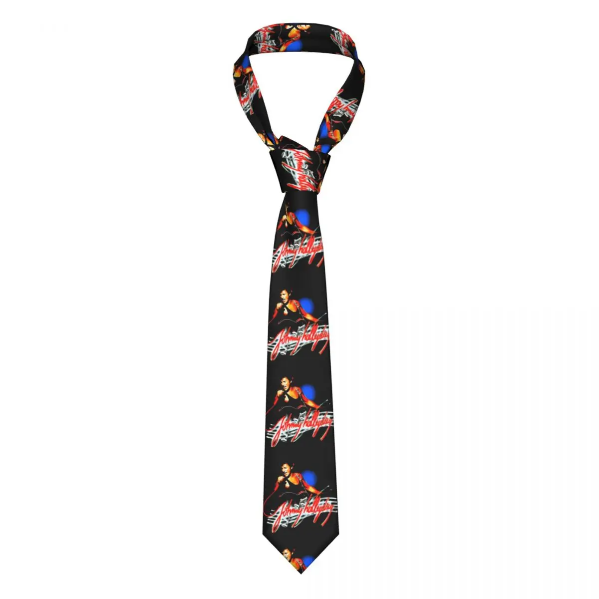 

Johnny Hallyday Necktie Unisex Silk Polyester 8 cm Rock Music Neck Ties for Mens Suits Accessories Cravat Wedding Cosplay Props
