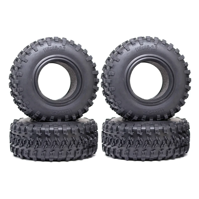 

4PC 115Mm 2.2In Rubber Tire Wheel Tyre For 1/10 RC Crawler Car Axial SCX10 Wraith Capra RR10 Traxxas TRX4 YK4082 YK4083