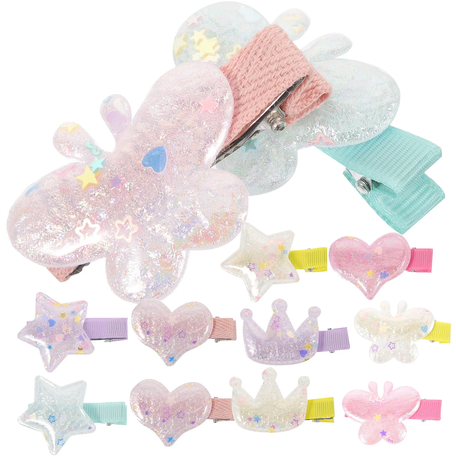 

20 Pcs Hair Clips Bangs Children's Accessories Girls Butterfly Celebrity 5.5x3.3cm Kids Toddler