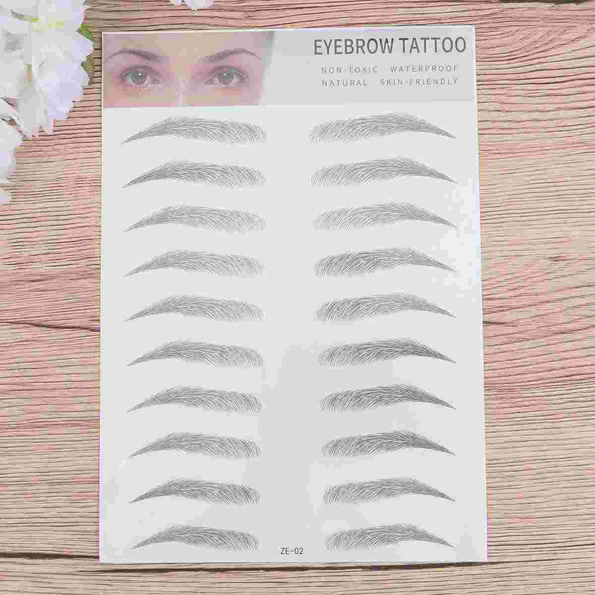 

Eyebrow Eyebrows Stickers False Sticker Hair Brow Like Women Stick Temporary Fake Artificial Stencils Shape Natural 3D 4D
