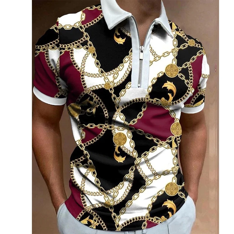 Рубашка-поло мужская с отложным воротником модная повседневная футболка на