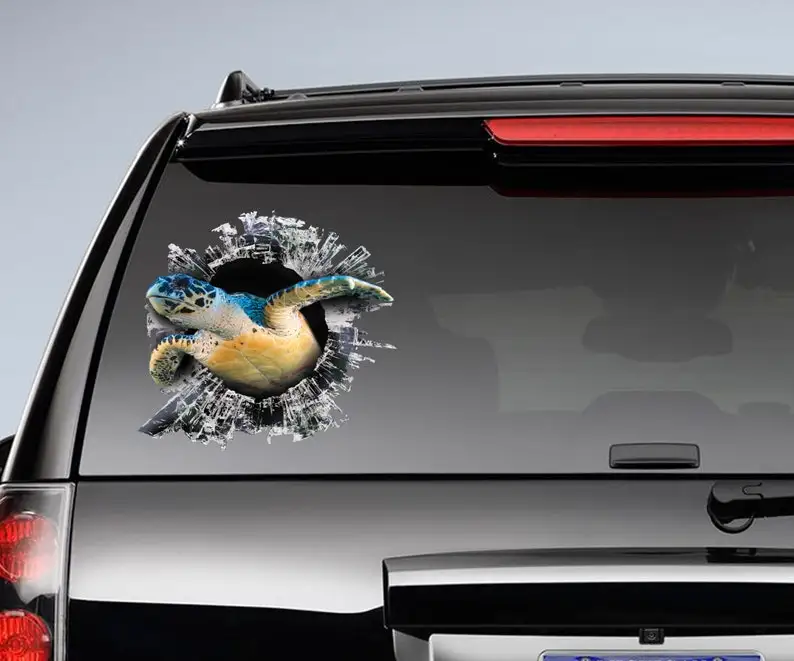 

Sea turtle window decal , car sticker, sea turtle car sticker