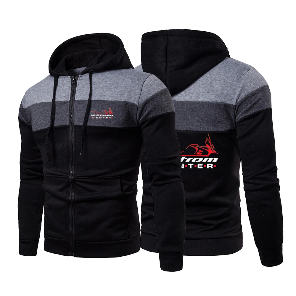 

V strom Dl1000 Dl650 Adventure Motorcycle 2022 Men's New Long Sleeve Splice Hoodie High Quality Sweatshirt Pullover Top Clothing