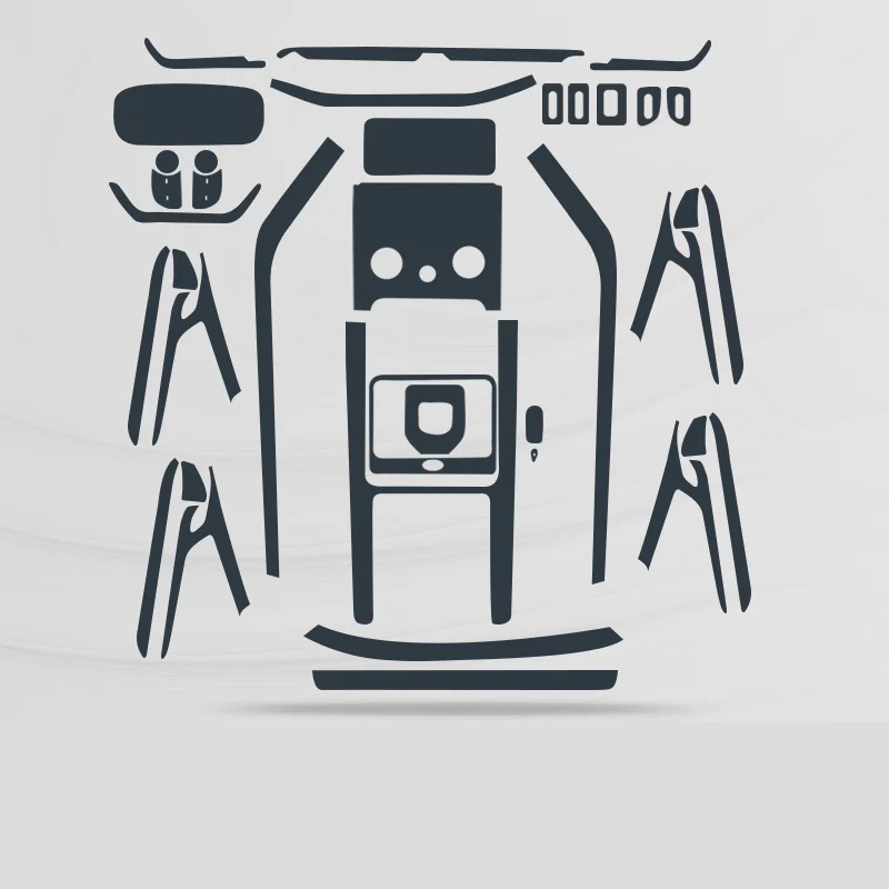 

Прозрачная защитная пленка из ТПУ для Land Rover Range Rover Evoque 2020 Автомобильная наклейка для внутреннего интерьера, центральное управление дверью, ...