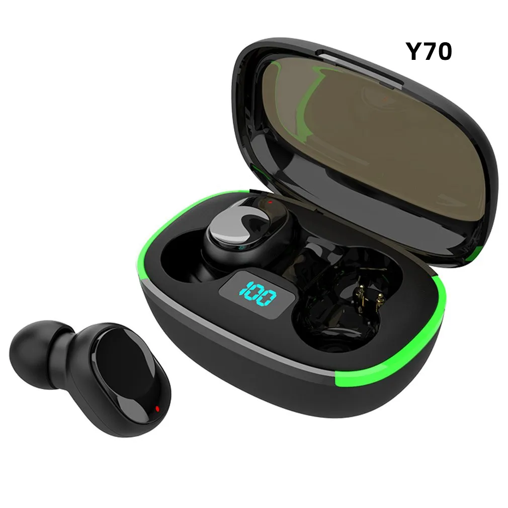 

Y70 TWS Bluetooth5.1 Earphone LED Display Wireless Headphone for Xiaomi Noise Reduction Earbuds Sport Stereo Headset With Mic