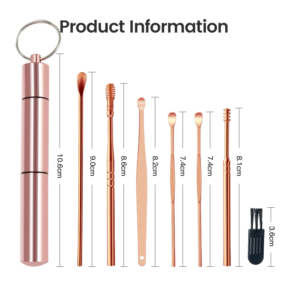 

Ear Pick Remove Wax Ears For Cleaning Cleaner Earpick Light Earwax Massage Cleaner Ear Care Tool Set