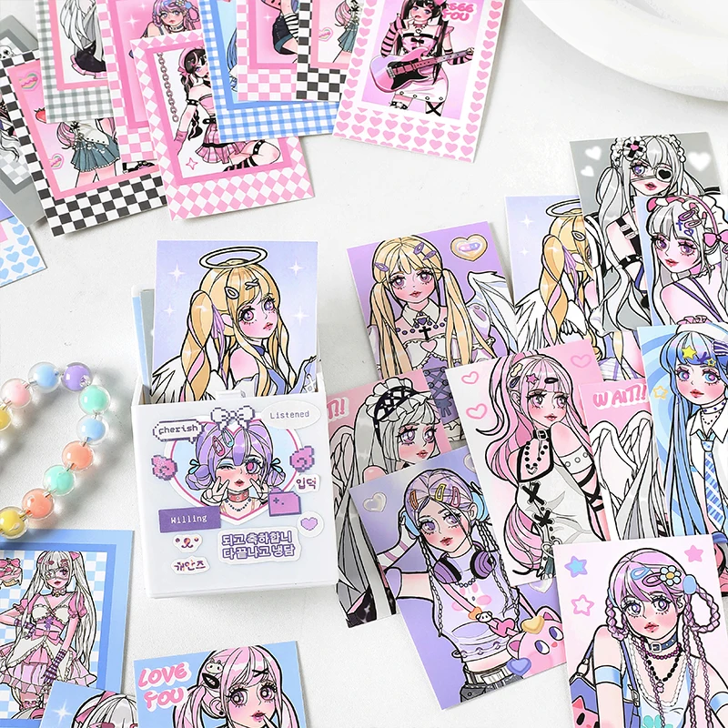 

10 листов милых комиксов для девочек, декор для фотооткрыток, альбом «сделай сам» для скрапбукинга, журнала, дневника, бумажных открыток, канцелярские принадлежности, школьные принадлежности