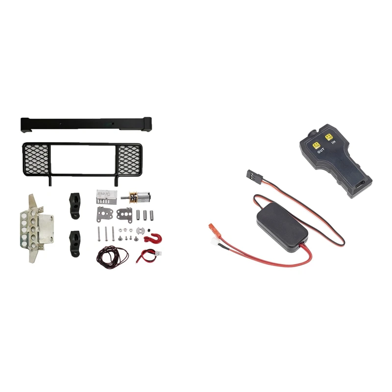 

Защитная лебедка переднего бампера для MN D90 1/12 RC Car с 3-канальным беспроводным пультом дистанционного управления CH3 и приемником для 1/10 RC