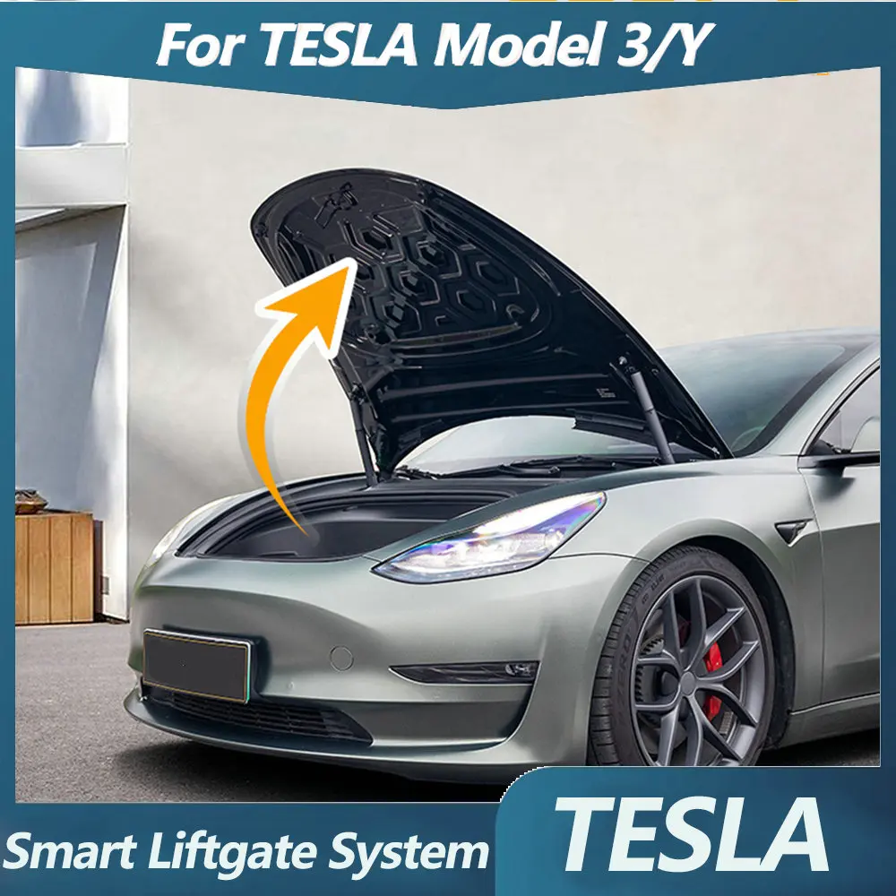 

Electric Front Tailgate For Tesla Model Y Car Modified Frunk Lift Automatic Power APP Control Waterproof Speed Adjutsable System