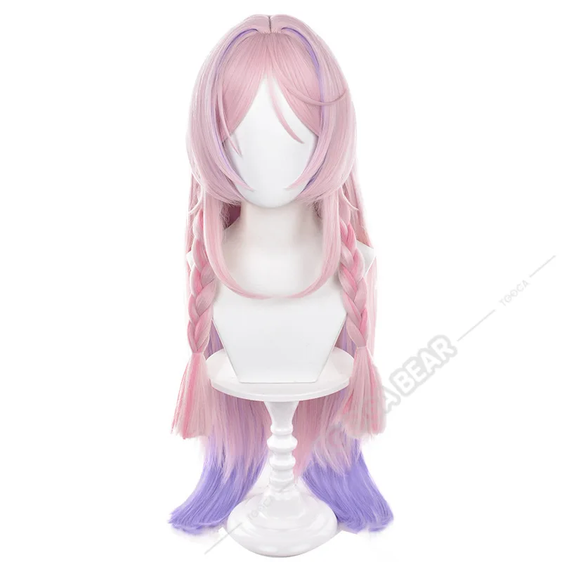 Парик для косплея Citlali Genshin ударопрочные розовые фиолетовые длинные волосы