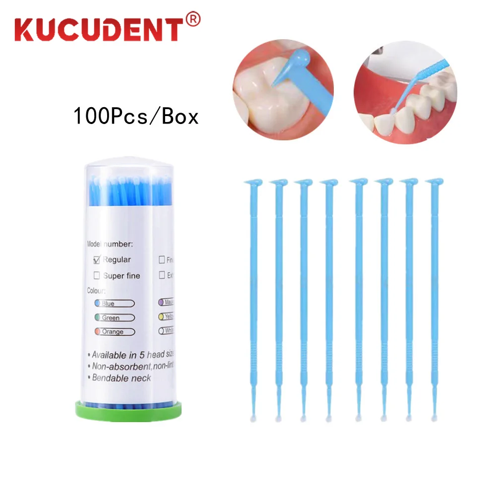 100 шт. стоматологический микроаппликатор насадки для микрокистей одноразовые