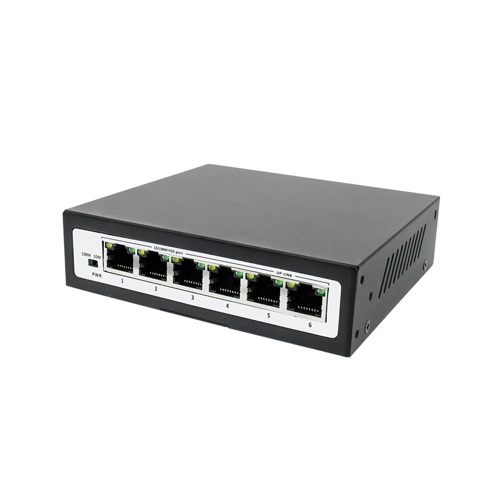 Gigabit 4 + 2poe Switch Standard 48V Monitoring Network Camera AP Power Supply enlarge