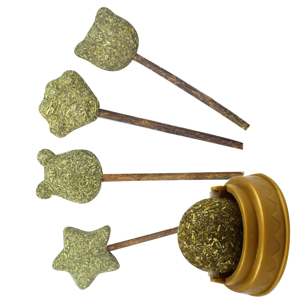 

Cat Catnip Toy Toysanimal Snack Pet Kitten Edible Lollipop Rotatable Wall Teethingnip Sticks Bite Licking Stick Indoor Catssweet