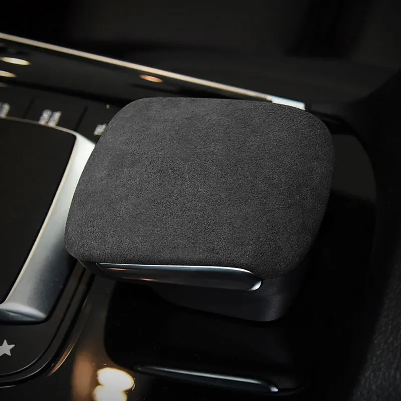 

For Mercedes Benz B GLA GLB Class W247 X247 H247 Suede Car ABS Gear Shift Knob Cover Sticker Handbrake Interior Protective Case