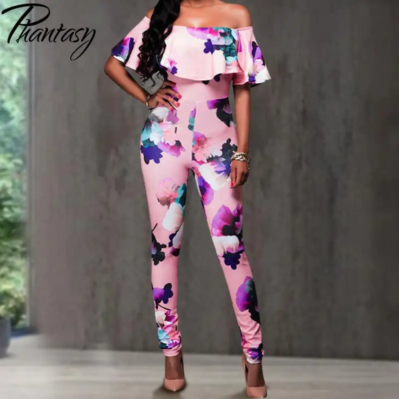 Женский Длинный комбинезон розовый с 3D принтом офисный женский костюм Модная