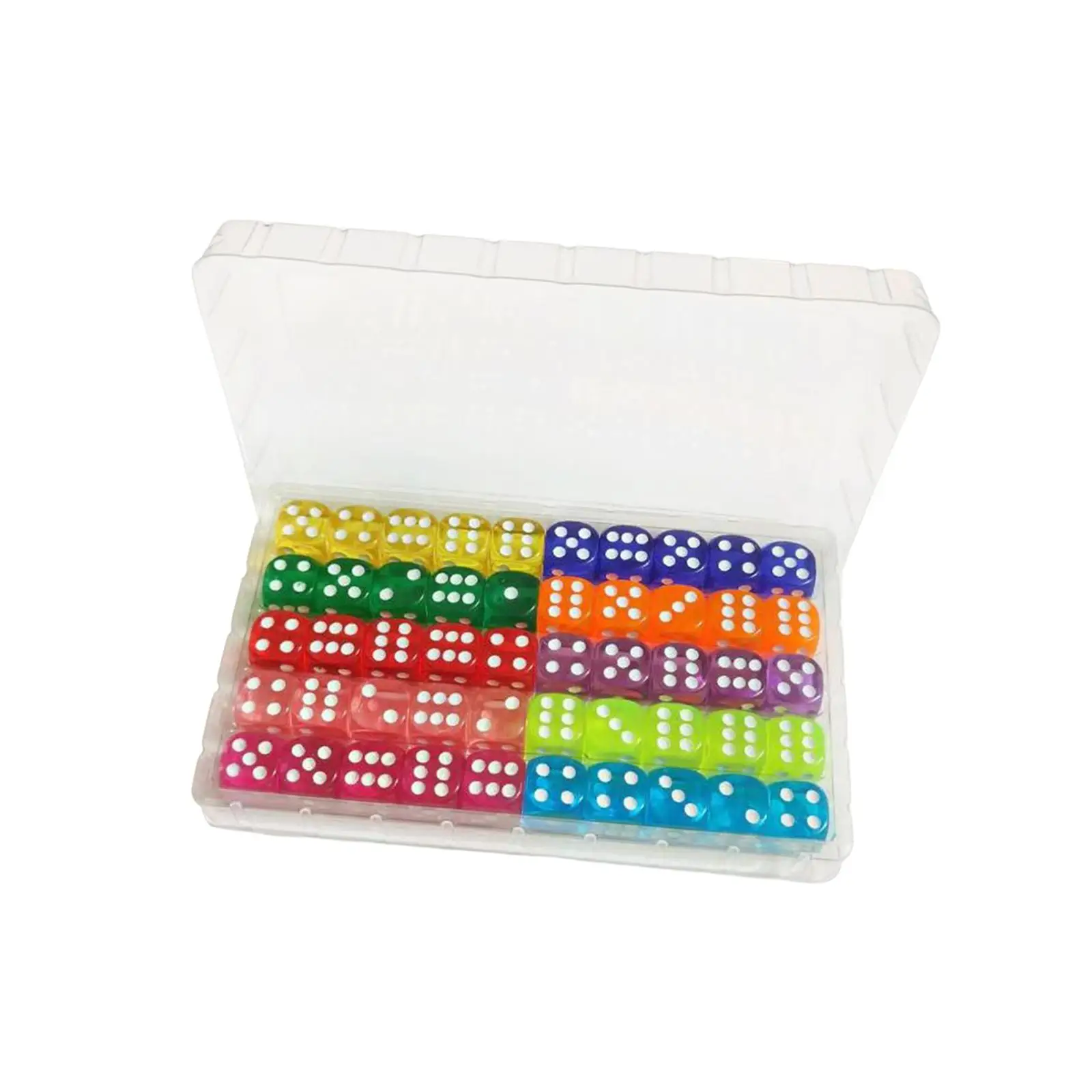 

50Pcs 6 Sided Dices Party Supplies Math Counting Teaching Aids for KTV Party