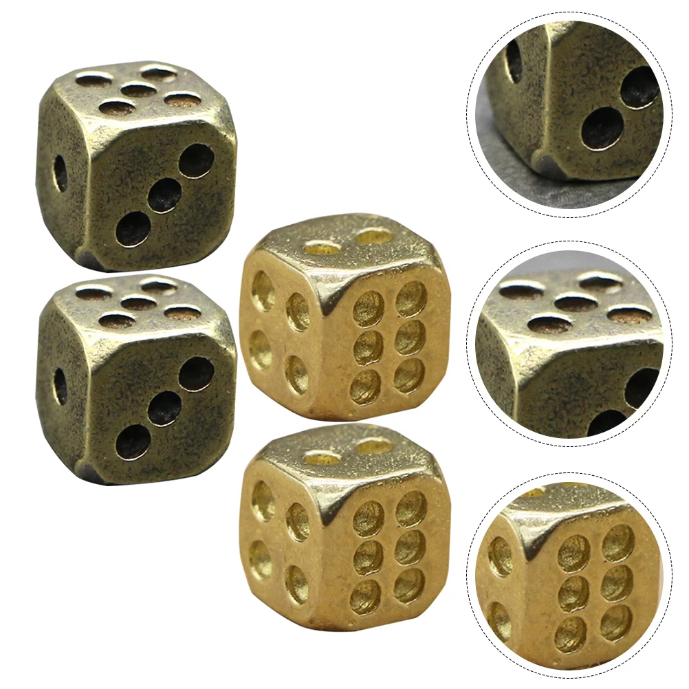 

Dice Game Set Metal Golden Nightclub Party Playing Copper Dicespolyhedral Rpg Dot Bunco Toy Sided Vintagecasino Decorative