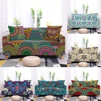colorful ethnic bohemian elastic sofa covers for living room non slip mandala boho stretch couch cover chair slipcover 1 4seater