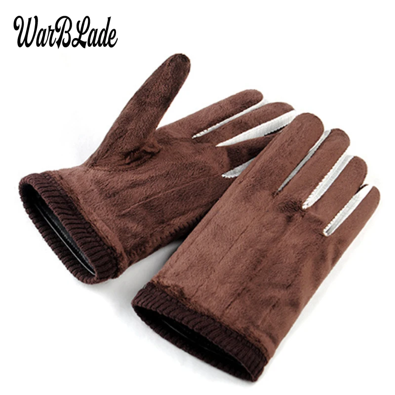 New Men's Business Gloves Winter Mittens Keep Warm Touch Screen Windproof Driving Guantes Male Autumn Winter PU Leather Gloves images - 6