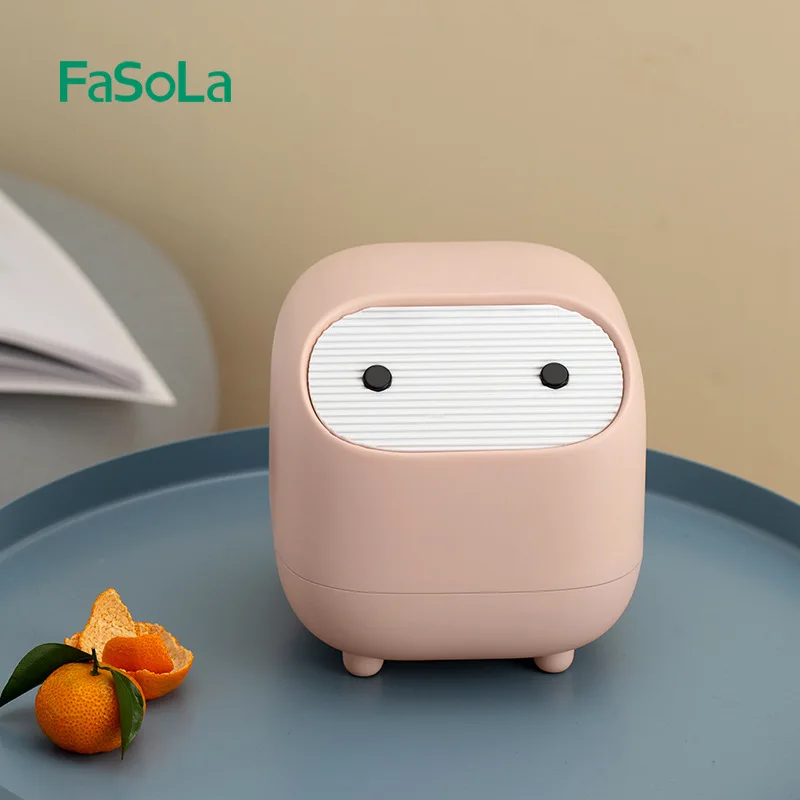 

Desktop trash can, household, living room, bedroom bedside, office, desk mini with lid, car storage bin