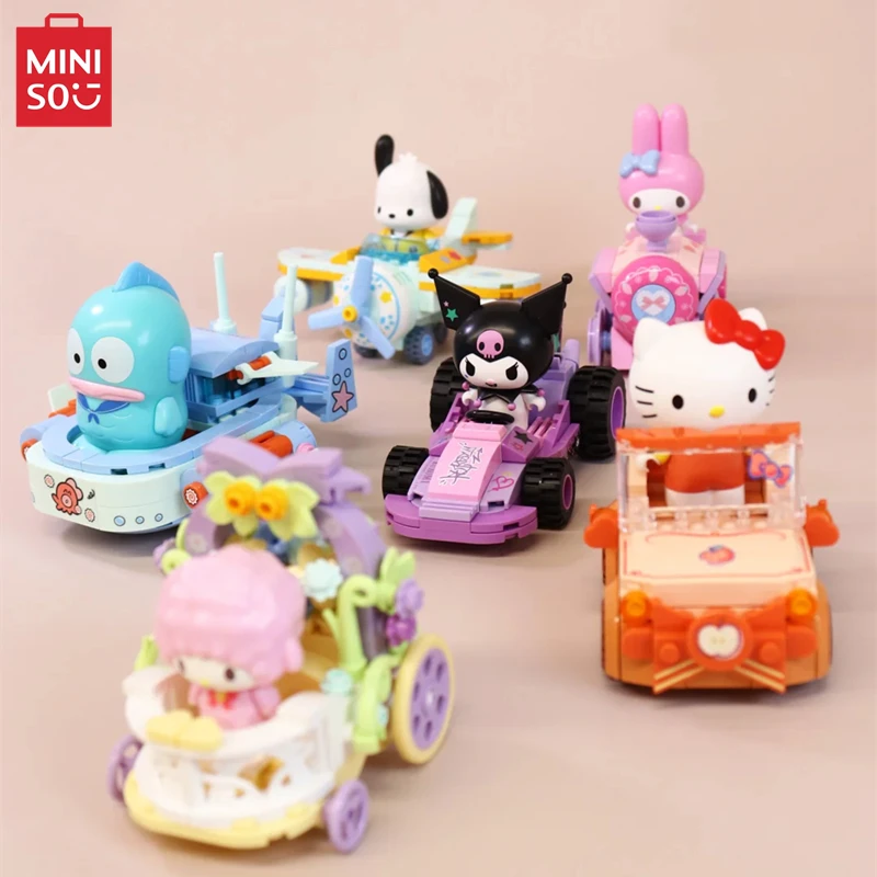 Фото MINISO слепая коробка Sanrio Surprising, маленькая головоломка-флот, сборная модель, ТОП-игрушка, украшения Pochacco, детские игрушки, рождественские подарки №1