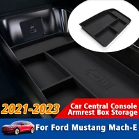 car central console armrest storage box for ford mustang match e 2021 2022 2023 interior accessories stowing organizer tray