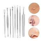 74 шт. в черный горошек для маленьких девочек, прыщей, инструмент для удаления угрей набор игл для угревой сыпи черным пятнышком; Экстрактор Нержавеющаясталь Удаление прыщей инструмент